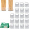 35 Stück Stuhlbeinkappen Eckig, Fit:18-30mm,Stuhlbeinschoner Kein Lärm,stuhlbein Bodenschoner für Stühle,bodenschoner für Stuhlbeine mit Filz,Klare Silikon Geräusche und Kratzer Beseitigen für Stühle