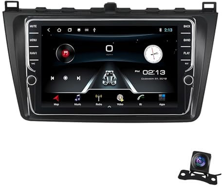 GOHEXA Double Din Android 12 Car Stereo 8 Touchscreen For Mazda 6 2008-2012 With Carplay, GPS Navigation, AHD Backup Camera Steering Wheel Controls FM Radio/Bluetooth/USB (Size : K100S (1G+16G))