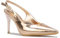 La Modeuse - Stiletto Slingback Smalto con Tacco a Ago e Punta A Punta, Oro rosa, 39 EU