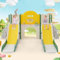 Toboggan Multifonctionnel pour Enfants 8 en 1 avec 2 Toboggans, Escalade, Jeu de Forage, Espace de Rangement (Vert Ancien)