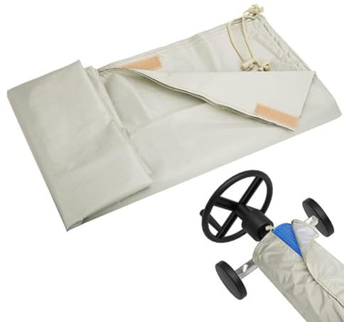 HpLive Cubierta enrollable para piscina, tejido Oxford 190T, impermeable, para lonas de piscina, de enrollado (490 x 96 cm)