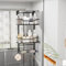 SWTYMIKI Over the Door Shower Caddy - 3 Tier Adjustable Shower Organizer Hanging with Hooks and Soap Holder, No Drilling Rust Proof Bathroom Hanging Caddy for Body Wash, Shampoo, Soap, Razor, Black