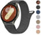 Zoye Strap Compatible with Samsung Galaxy Watch 7/6/5/4 - 20mm/40mm/43mm/47mm Adjustable Metal Replacement Straps (Black)