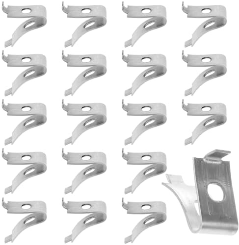 18 PCS Cabinet Shelf Clips Stainless Steel Metal Shelf Clips Metal Adjustable Shelf Bracket Clips Aluminum Shelf Pins Heavy Duty Metal Shelving Brackets Clips for Kitchen Cabinet Bookcase