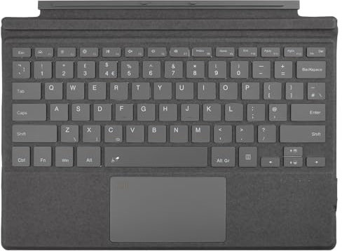 Rii Bluetooth Surface Keyboard with Touchpad, Compatible with Surface Pro 7 Plus/7/6/5/4/3, 7 Color Backlit Type Cover, UK Layout