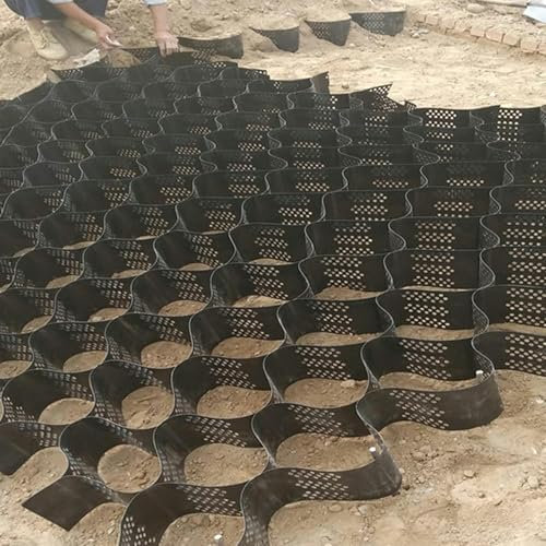 Kiesgitter Schneidbares Kiesstabilisator-Geogitter der Bienenwabe, 5 Cm/ 2 In Rutschfestem, Durchlässigem Geocell-Bodengitter, für Terrassenweg-Gras-Felsen-Füllung ( Size : 3m x 3m (10ft x 10ft) )