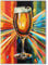 Bierglas Retropop Kunstdruck – Bunte Wanddeko für Küche & Bar, Vintage Poster, Pop-Art Bier Illustration, Geschenk für Biertrinker (A3-29,7 x 42 cm)