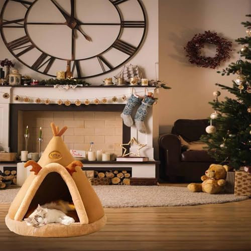 Weihnachtsdekorationen für drinnen und draußen, Weihnachts-Hundehaus, Hundehaus, Zelt, geschlossenes Haus, Hundehütte, Haustiermatte, Heimschmuck, Weihnachtsfeiertagsparty