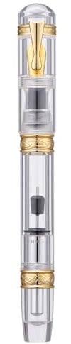 erofa Majohn C5 Vacuum Fountain Pen Fine Nib, Large Capacity Transparent Acrylic Writing Gift Pen