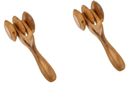 Healeved 2St Roller-Massagegerät hand massager handmassagegeräte rückenmassagegeräte Bahre Unterlage Pads handliches rückenmassagegerät Holzrollenmassagegerät für den Körper hölzern