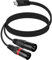RIIEYOCA Cable de Audio USB C a Divisor XLR Doble, Adaptador de Audio Estéreo de Salida de Tipo C a 2 XLR Macho Compatible con Teléfonos o Portátiles（1m/3,3ft）