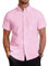 J.VER Mens Short Sleeve Shirts Smart Casual Regular Fit Non Iron Button Down Oxford Business Office Work Summer Dress Cotton Shirt Pink 2XL