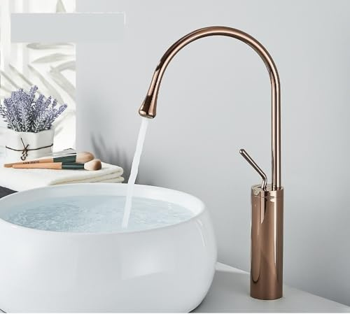 Modern Bathroom Faucet Polished Gold Black & Silver Deck Mounted Brass Hot & Cold Mixer Rose Gold Kitchen Tap Stylish & Functional Design for Home Use