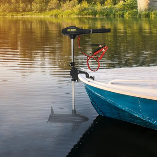Erweiterbar Außenborder Schlauchboot Motor, 12V 58 lbs Elektro Aussenborder Tempomat Elektromotor leistungsstarker Trolling Motor für Kajaks und Boote, bis 500kg