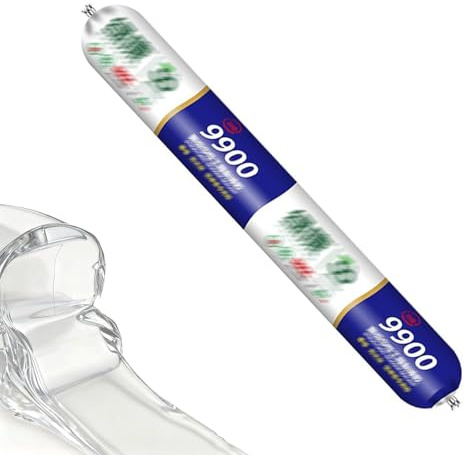 9900 Sealant Waterproof,Outdoor Silicone Sealant, Permanently Repairs Roof & Wall Cracks, Waterproof, Heat & Stretch-Resistant, Tough & Tear-Proof for Exteriors (Transparent)