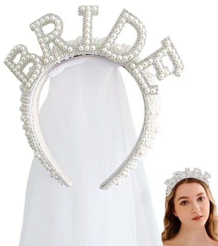Serre-tête avec voile de mariée pour être avec voile | Élégante coiffe de | mariée en perles