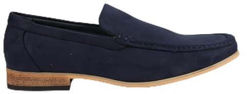 Infinity Leather Dolcetto Herren-Loafer aus marineblauem Wildleder, leichte Slipper, Freizeitschuhe
