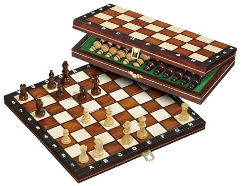 Philos 2702 - Schach, Schachspiel, Reiseschach, Feld 30 mm, Feld 30 mm, Königshöhe 48 mm