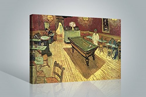 1art1 Vincent Van Gogh Poster Das Nachtcafé An Der Place Lamartine In Arles, 1888 Bilder Leinwand-Bild Auf Keilrahmen | XXL-Wandbild Poster Kunstdruck Als Leinwandbild 120x80 cm
