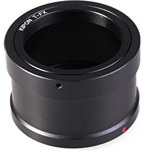 Kipon T2-FX Kamerakabel, Adapter für Fotoobjektive (T2, Fujifilm X, Schwarz, T2 - Fuji X)