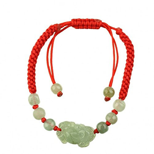 lachineuse Bracelet Rouge - PIXIU en Jade Vert