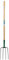 Draper 63579 4 Prong Manure Fork with Wood Shaft, Brown