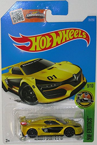 Hot Wheels, 2016 HW Exotics, Renault Sport R.S. 01 [Yellow] Die-Cast Vehicle #79/250 by Hot Wheels