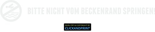 CLICKANDPRINT Aufkleber » Bitte Nicht vom Beckenrand springen!, 280x39,3cm, Weiß Reflektierend • Dekoaufkleber/Autoaufkleber/Sticker/Decal/Vinyl