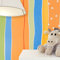 NEWROOM Papier peint enfants orange rayure Peint enfants papier Mignon