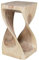 Handelsturm Hocker gedreht, ca. 50 x 28 x 28 cm, Whitewash, Blumenständer/Beistelltisch aus Massivholz,