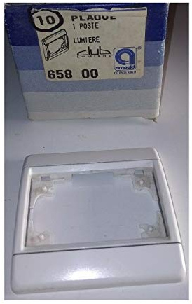Arnould 65800 Plaque enjoliveur 1 Poste - Club lumière - Blanc