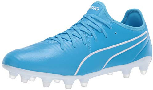 PUMA Unisex-Adult King PRO FG Sneaker, Luminous Blue White, 4.5 UK