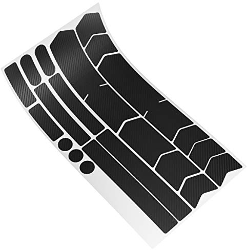 Blackshell® Fahrrad Schutzfolie - Fahrrad Lack Schutz für z.B. Trekkingrad, MTB, Rennrad oder E-Bike - 21-teilig in Carbon Schwarz - Steinschlagschutz-Set