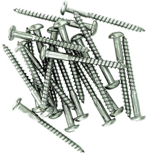 No.9 x 2.35 (4.5mm x 60mm) Pozi Pan Wood Screw - Stainless Steel (A2) (Pack of 20)
