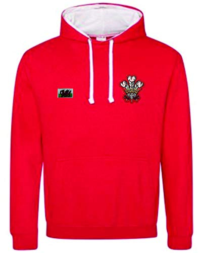 Six Nations Kapuzenpullover International Rugby Union League World Cup Wales, Walisische Fanartikel, Geburtstagsgeschenk, nicht offizielles Produkt Gr. M, rot