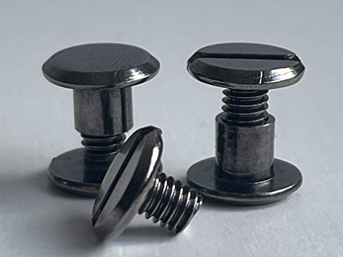 Q-tools® Buchschrauben/Schraubnieten | Buchschrauben 5mm | 20 Stück | Chicago Schrauben/Gürtelschrauben/Ziernieten/Ledernieten zur Lederbearbeitung