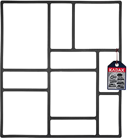 KADAX Pflastersteinform aus Kunststoff, Betonform, Gehweg Form, Schalungsform, Form für Pflastersteine, Sprungbrettform, Pflasterschablone (39,5 x 44,7 x 4 cm, Muster 6)