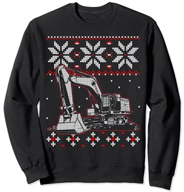 Baggerbetreiber Hässlicher Weihnachtspullover schwere Ausrüstung Sweatshirt
