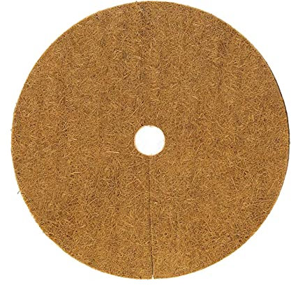 Gereton Alfombrilla De Fibra De Coco De 10 Piezas, Disco De Fibra De Coco Natural, Cubierta De Mantillo De Coco, Alfombrillas De Control De Malezas para Plantas En Macetas