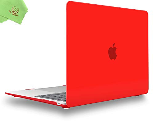 UESWILL Case for MacBook Air 13 inch M1 2018-2021, Red | Model A2337 (M1) A2179 A1932 Matte Smooth Silky Touch Washable, Includes Hard Shell Case + Microfiber Cloth