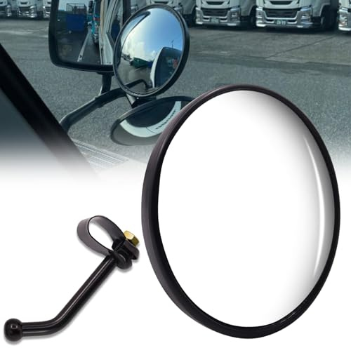 Ygmylandbb Rétroviseurs d'angle Mort, 5,6 pouces Miroir de circulation convexe, camion rétroviseurs extérieurs latéraux, Miroir Convexe Angle réglable pour camions, remorques, bus