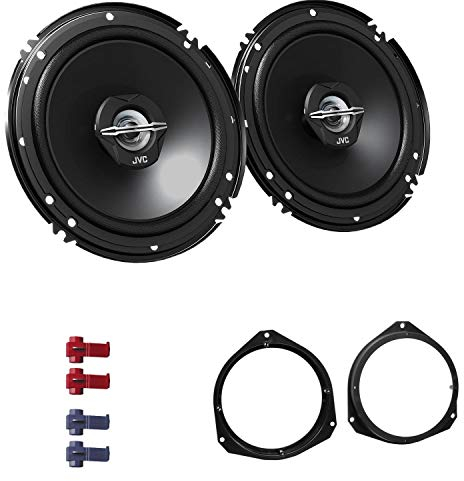 JVC CS-J620X Auto Lautsprecher 16,5 cm mit Einbauset passend für FIAT Grande Punto (199) 2005-2009 Türen vorne 600 W 165mm 2 Wege Koax