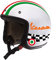 Autocollants pour Kit Casque VESPA - Noir Rouge Bleu Jaune Orange Blanc - Italie Rayures Cercle Drapeau à Damier Casque HD VINYLE BRILLANT (Orange)