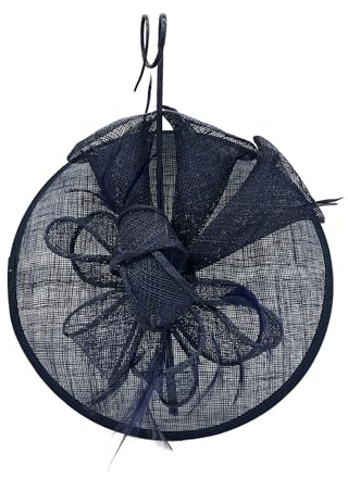 Finecy In New Women's Ladies Wedding Day Races Cocktail Headband Occasion Fascinators Royal Ascot Navy