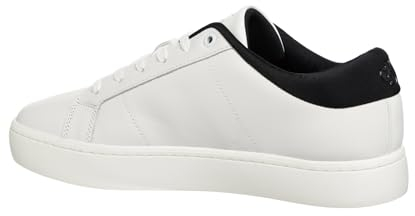 Calvin Klein Herren Cupsole Sneaker Leder, Weiß (Bright White/Black), 46