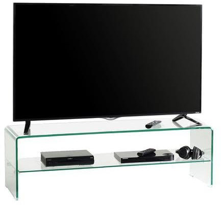 Ciatti Mobile TV in Cristallo curvato temperato Tavoli da Pranzo Patio, Multicolore