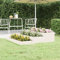 Hovothy Fioriera 107x107x27 cm Bianco in Legno Massello di Pino Design a Scala
