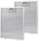 2Pcs Cooker Hood Metal Grease Filter,320x260mm Cooker Hood Mesh Grease Filter for Kitchen Extractor Fan Vent (320x260mm)