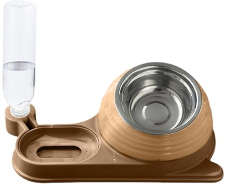 Cuenco elevado para gatos | Comida inclinada para gatos | Alimentador elevado de comida y agua para gatos, combo de plato en forma de caracol, estación de alimentación para mascotas, cuenco de diseño