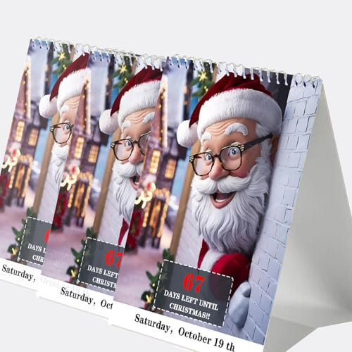 Calendario dell'avvento di 100 giorni per il conto alla rovescia di Natale 2024, in carta, per regalo e decorazione per la casa e l'ufficio, calendario dell'avvento per le vacanze di Natale di 100